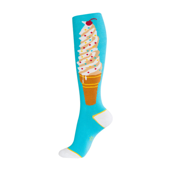 Gumball Poodle Unisex Knee High Socks - Ice Cream Cone