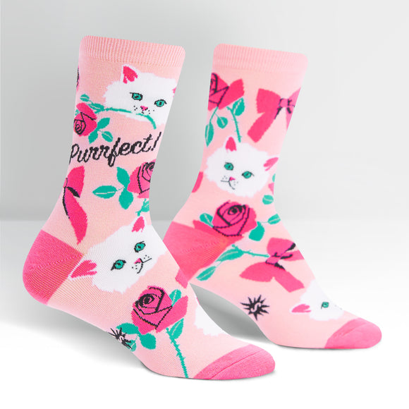 Sock It To Me Women's Crew Socks - You're Purrfect