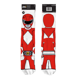 Odd Sox Men's Crew Socks - Red Ranger