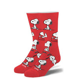 Cool Socks Kids Crew Socks - Snoopy Red (7-10 Years Old)