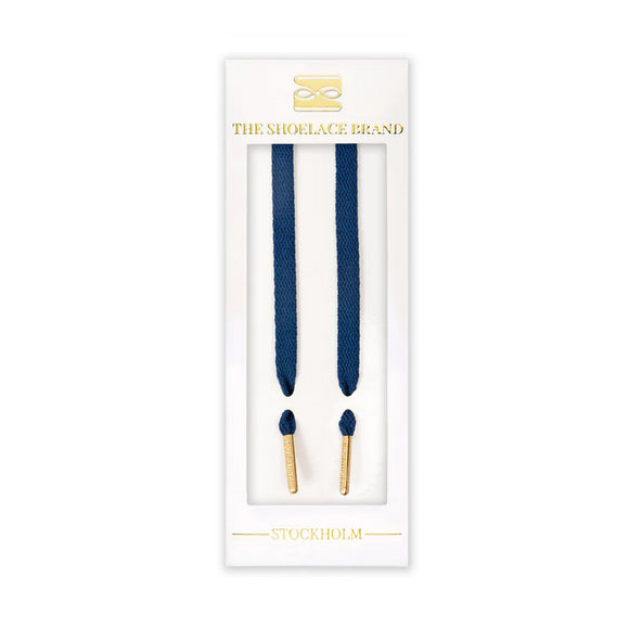 The Shoelace Brand - Navy Gold Shoelaces (120cm)