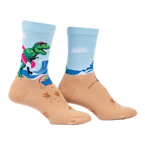 Sock It To Me Women's Crew Socks - Dino's Gone Wild