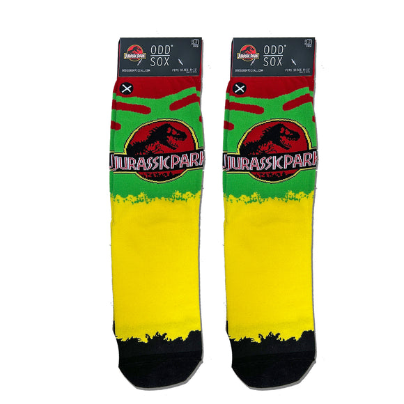 Odd Sox Men's Crew Socks - The Explorer (Jurassic Park)