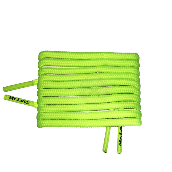 Mr Lacy Runnies Round - Neon Lime Yellow Shoelaces