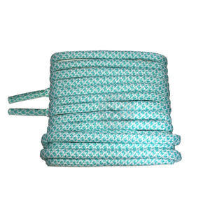 Mr Lacy Ropies - Mint Green & White Shoelaces