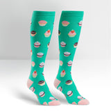 Sock It To Me Women's Funky Knee High Socks - Let Them Eat Cupcakes