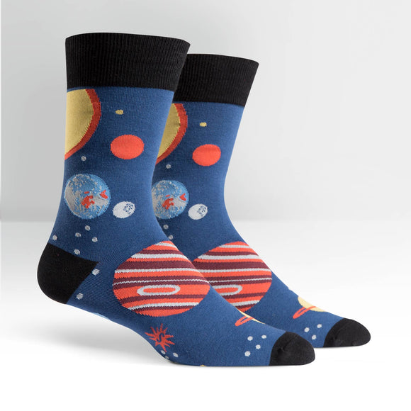Sock It To Me Men's Crew Socks - Planets