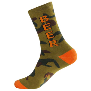 Gumball Poodle Unisex Crew Socks - Beer Camo