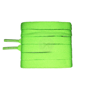 Mr Lacy Flatties Junior - Neon Green Kids Shoelaces