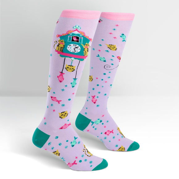 Sock It To Me Women's Funky Knee High Socks - Cat O'Clock