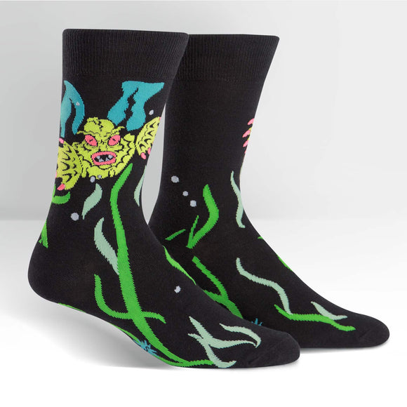 Sock It To Me Men's Crew Socks - Creature from the Shoe