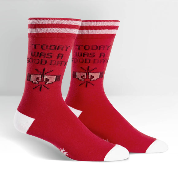 Sock It To Me Men's Crew Socks - Today was a good day