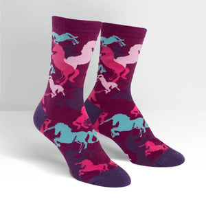 Sock It To Me Women's Crew Socks - Mythical Unicorn