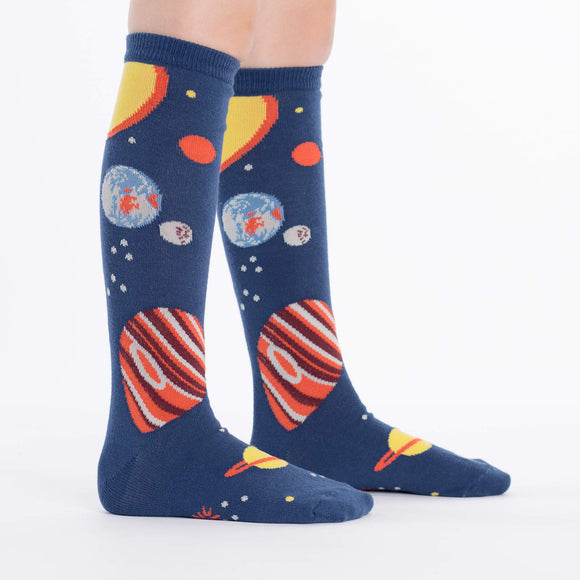 Sock It To Me Kids Knee High Socks - Planets (7-10 Years Old)