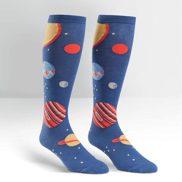 Sock It To Me STRETCH-IT Unisex Knee High Socks - Planets