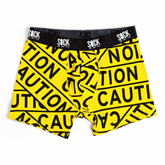 Sock It To Me Men's Underwear - Caution Tape - Large
