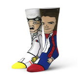 Odd Sox Men's Crew Socks - Doc & Marty (Back to the Future)
