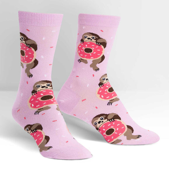 Sock It To Me Women's Crew Socks - Snackin' Sloth