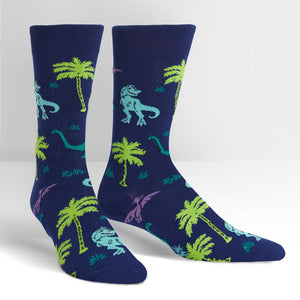 Sock It To Me Men's Crew Socks - Land of the Dino