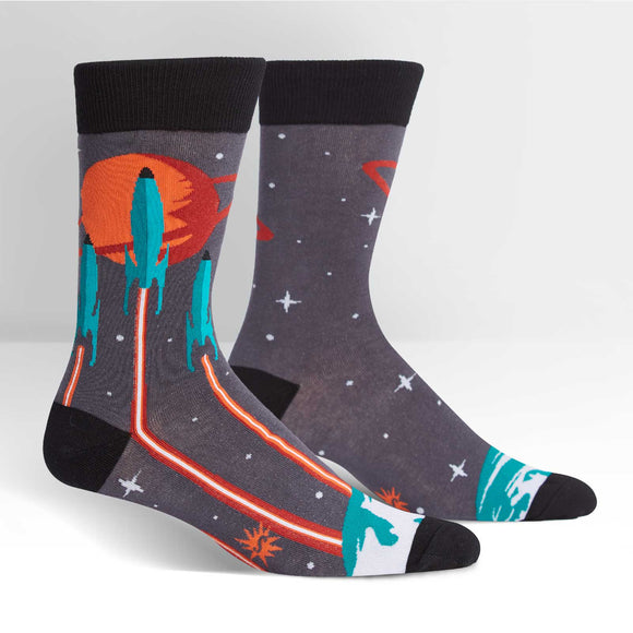 Sock It To Me Men's Crew Socks - Launch from Earth