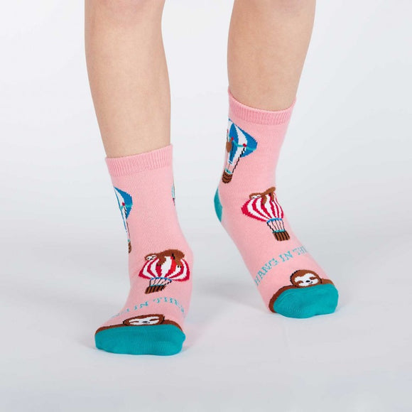 Sock It To Me Kids Crew Socks - Hang In There (7-10 Years Old)