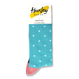 Huxley Sock Co. Men's Crew Socks - Snowy Peaks (Bamboo Socks)