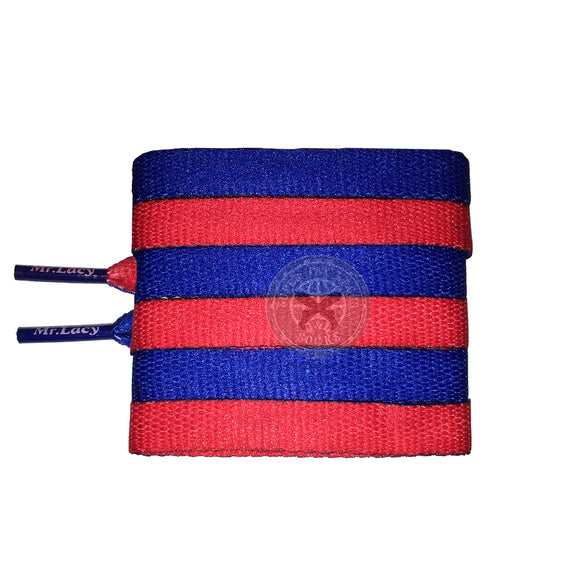 Mr Lacy Clubbies - Royal Blue & Red Two Tone Shoelaces