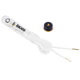 Crep Protect Round Shoelaces - White with Gold Tips - Hydrophobic & Stain Proof (120cm Length)
