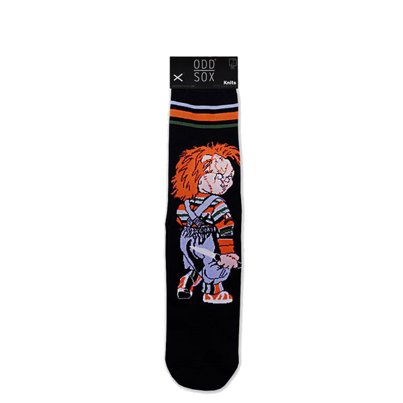 Odd Sox Men's Crew Socks - Chucky's Back (Chucky)
