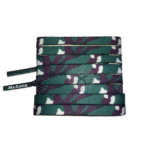 Mr Lacy Smallies Printed - Green Camo Shoelaces