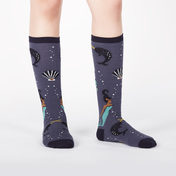 Sock It To Me Kids Knee High Socks - Deep Sea Queen (7-10 Years Old)