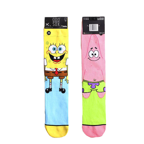 Odd Sox Men's Crew Socks - Spongebob & Patrick