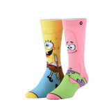 Odd Sox Men's Crew Socks - Spongebob & Patrick