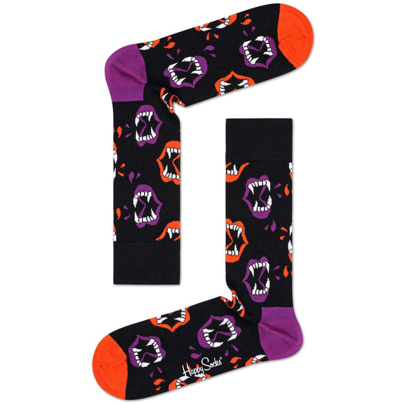 Happy Socks Men's Crew Socks - Halloween Fang