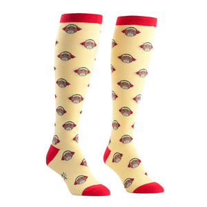 Sock It To Me Women's Funky Knee High Socks - Monkeys