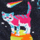 Sock It To Me Women's Crew Socks - Space Cats (Shimmer!)