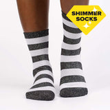 Sock It To Me Women's Crew Socks - Puttin' on the Glitz (Shimmer!)
