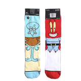 Odd Sox Men's Crew Socks - Squidward & Mr Krab (Spongebob Squarepants)