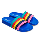 Happy Socks Men's Pool Sliders - Stripes (UK: 12)