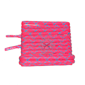 Mr Lacy Hikies ENERGY Round - Neon Pink & Blue Shoelaces 115cm