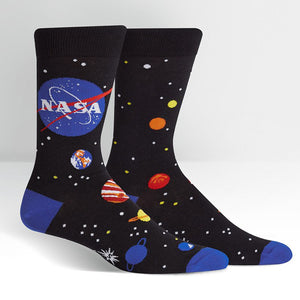 Sock It To Me Men's Crew Socks - Solar System (NASA)