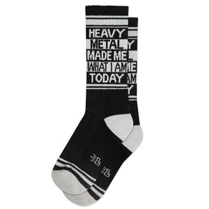 Gumball Poodle Unisex Crew Socks - Heavy Metal Made Me What I Am Today