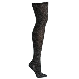 Gumball Poodle Women's Over the Knee Socks - Silver Lurex (Sparkle)