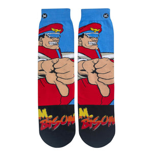 Odd Sox Men's Crew Socks - M Bison (Street Fighter II)