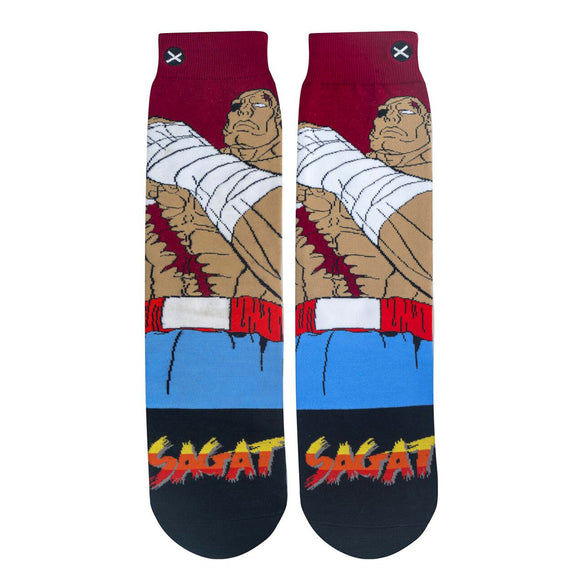 Odd Sox Men's Crew Socks - Sagat (Street Fighter II)