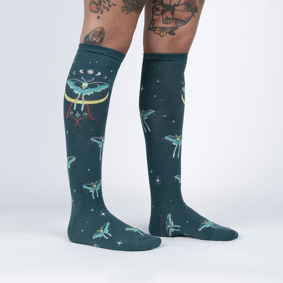 Sock It To Me Women's Knee High Socks - Mystic Moth