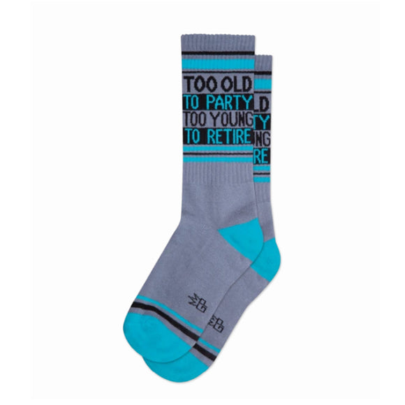 Gumball Poodle Ribbed Gym Socks – Too Old To Party, Too Young To Retire