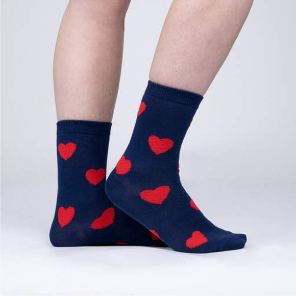 Sock It To Me Women's Crew Socks - Sweet Hearts