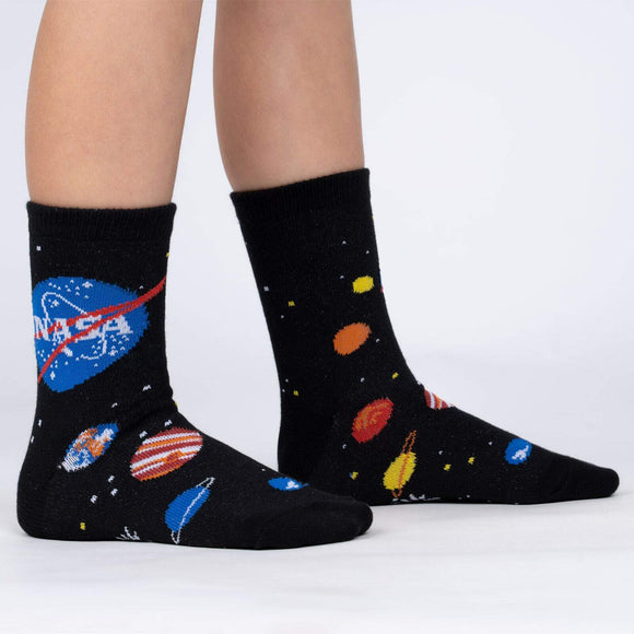 Sock It To Me Kids Crew Socks – Solar System (NASA)-(7-10 Years Old)