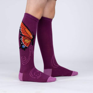 Sock It To Me Kids Knee High Socks – The Monarch (7-10 Years Old)
